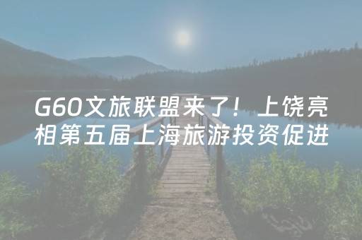 G60文旅联盟来了！上饶亮相第五届上海旅游投资促进大会