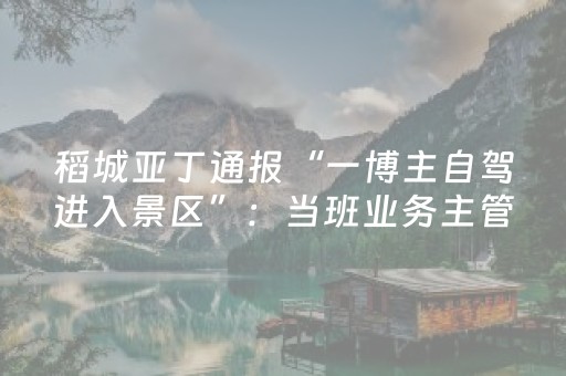 稻城亚丁通报“一博主自驾进入景区”：当班业务主管和工作人员违规擅自放行，已对相关工作人员严肃批评并作出相应处理