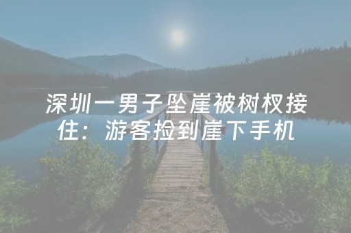 深圳一男子坠崖被树杈接住：游客捡到崖下手机，抬头发现昏迷男子