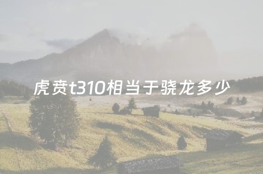 虎贲t310相当于骁龙多少（虎贲t310相当于骁龙多少处理器）