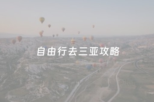 自由行去三亚攻略（去三亚旅游自驾游攻略）