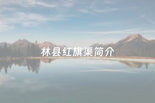 林县红旗渠简介（林县红旗渠简介杨贵）